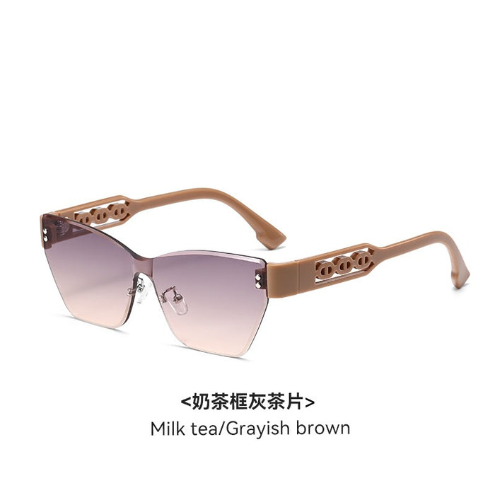 Wholesale New hollowed out sunglasses with round frames, fashionable UV resistant sunglasses, sunshade sunglasses