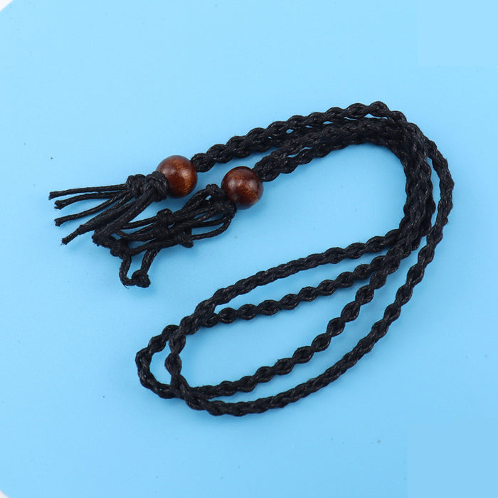 Wholesale Adjustable retractable mesh bag DIY hand woven pendant necklace