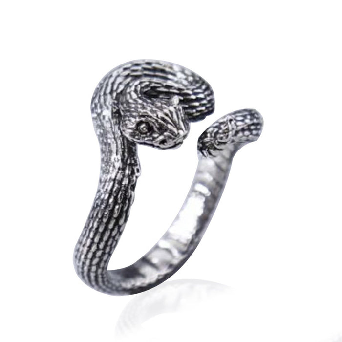 Wholesale European and American Style Personality Snake Ring Cool Ring Retro Open Eye Snake Ring JDC-RS-NH003