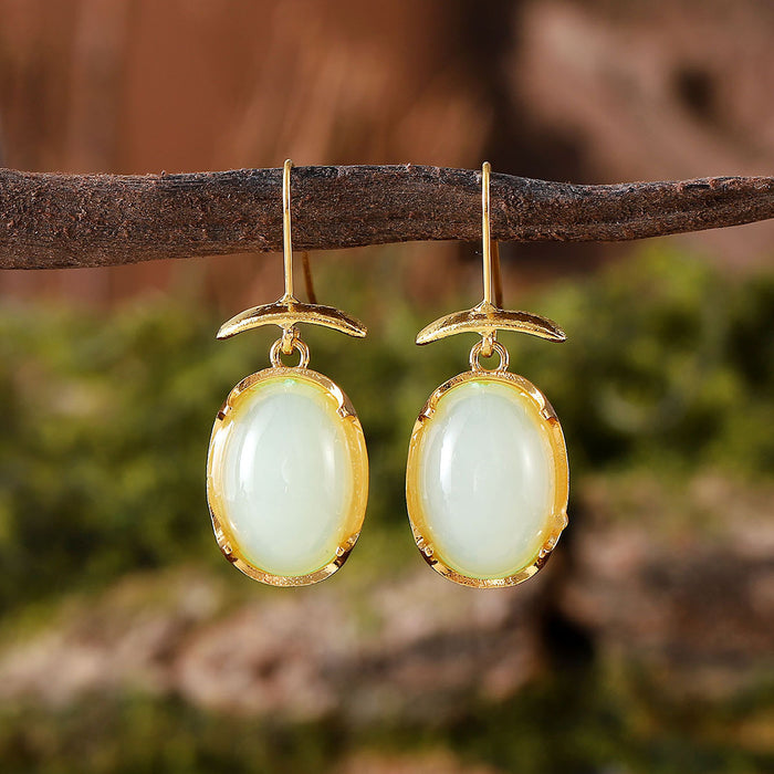 Wholesale Stylish Retro Exquisite Gemstone Pendant Earrings