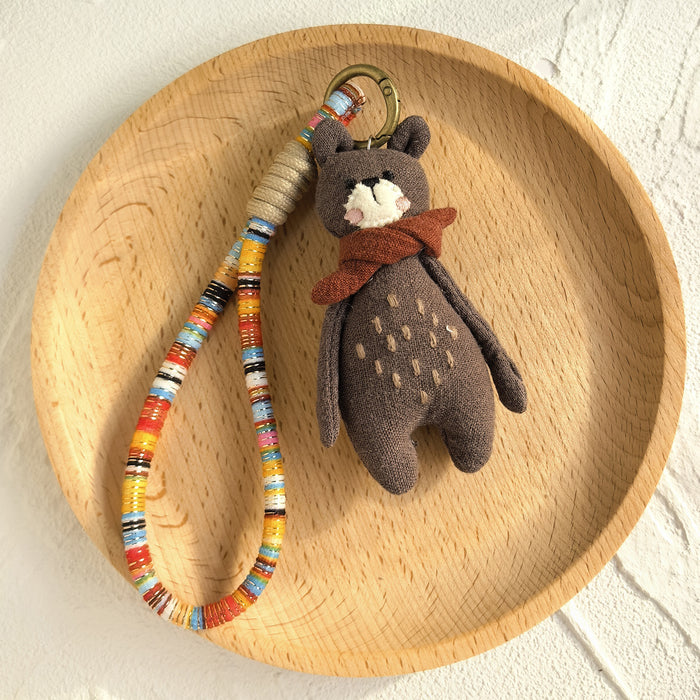 Wholesale Handmade Cartoon Animal Fabric Keychain Bag Charm - Cute Little Bear Pig Duck MOQ≥2
