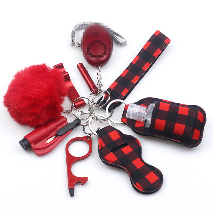 Wholesale Diving Fabric 10-piece Metal Keychain JDC-KC-TouMS001