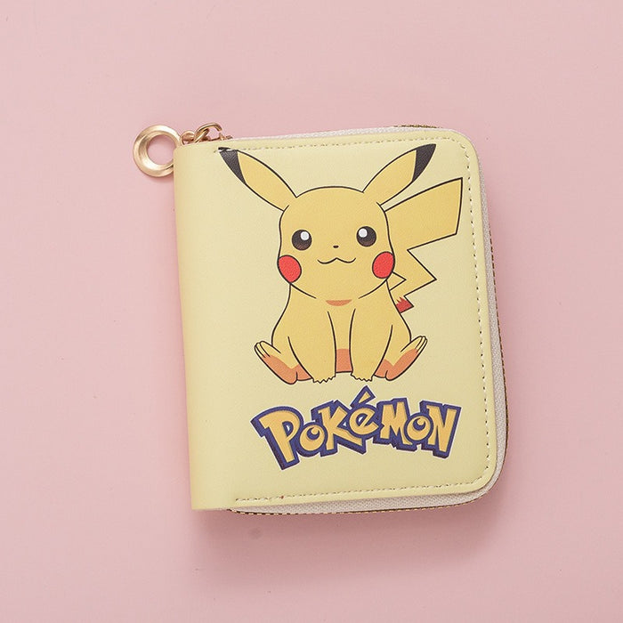 Wholesale New Fashion Cute Pikachu Printed Coin Purse Cartoon Girl Student Short Zipper Money Bag JDC-WT-QT005