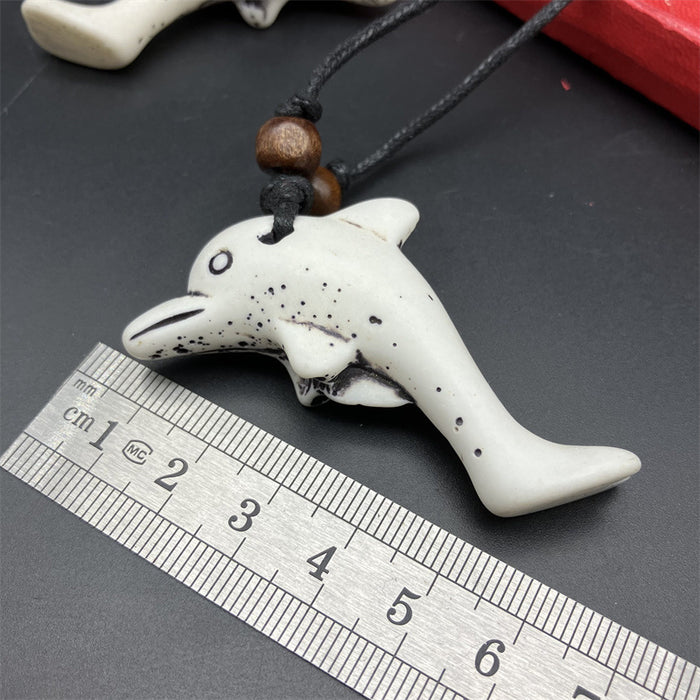 Wholesale Resin Bone Carving Necklace JDC-NE-FaX005