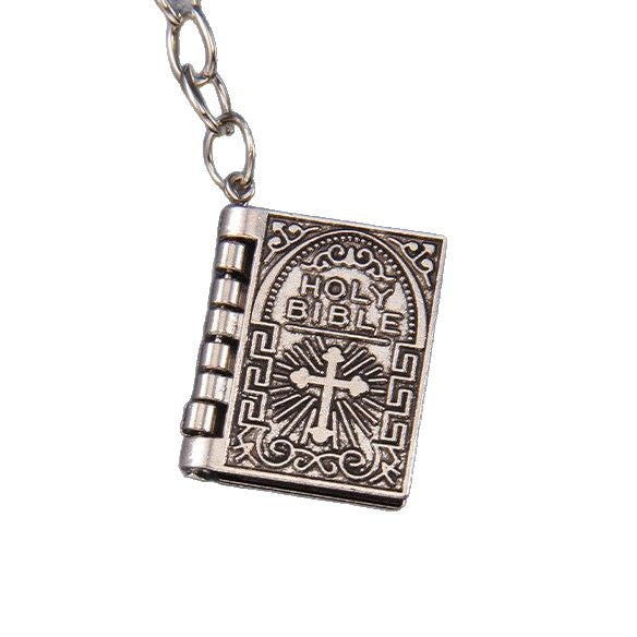 Wholesale Small niche design, flip page bag, keychain, creative retro cross pendant, pendant