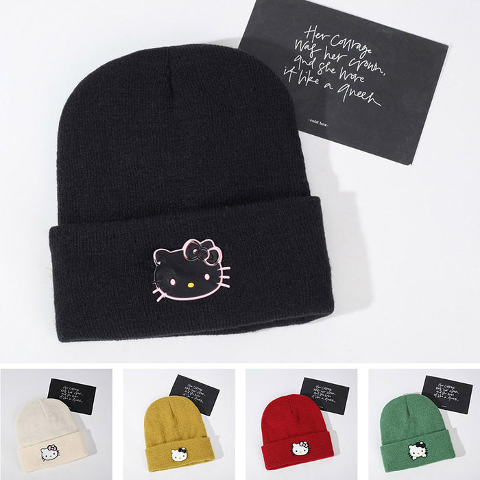 Wholesale Cartoon Pattern Silicone Knitted winter Hat