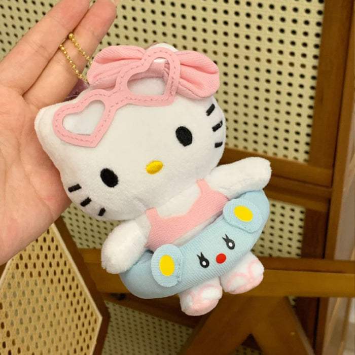 Wholesale Hawaiian Black Cat Plush Pendant Katie Kt Cat Doll Doll Bag Key Pendant