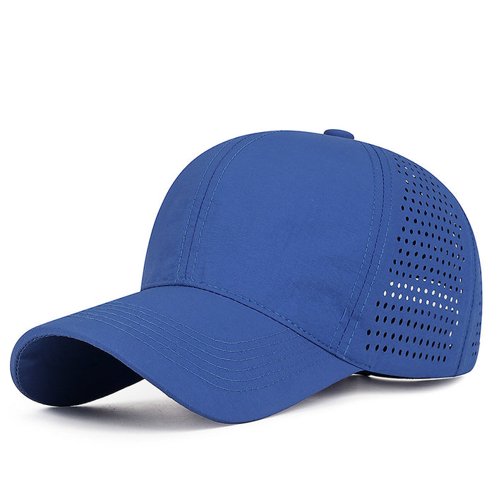 Wholesale Quick-drying Perforated Cap Women's Spring and Summer Sunscreen Soft Top Breathable Sports Travel howing Small Baseball Cap for Men