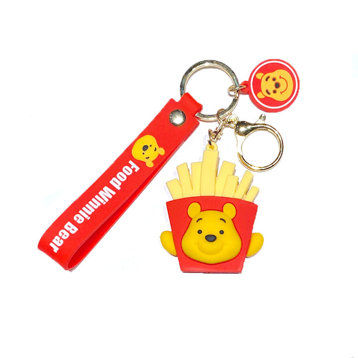 Wholesale  bag pendant car key chain doll machine push keychain