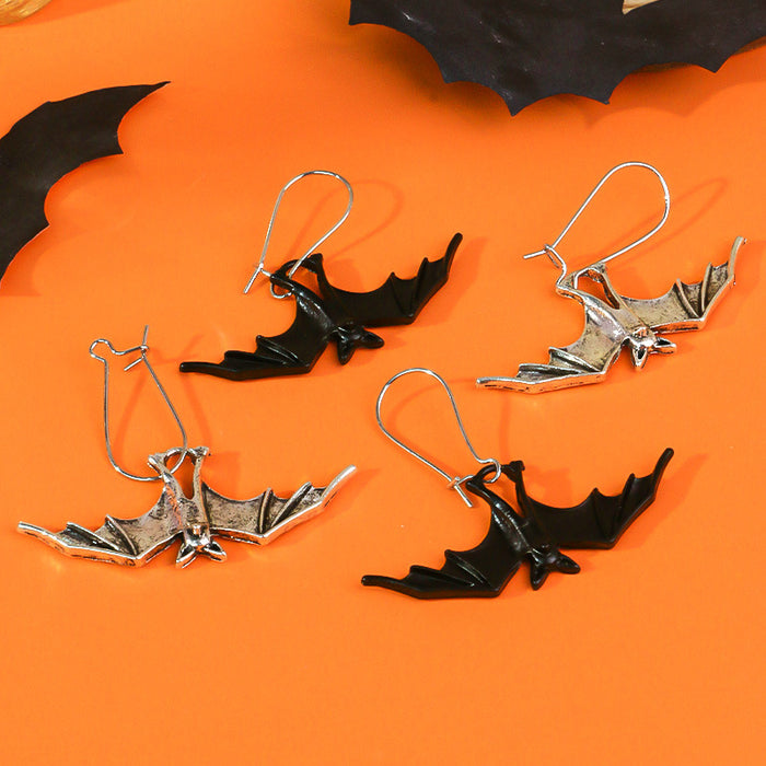 Wholesale Cartoon Bat Pendant Alloy Earrings JDC-ES-Rulong003