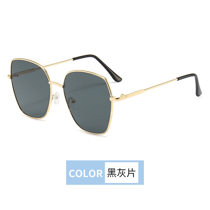 Wholesale Sunglasses Women's  UV-resistant Sunglasses Gradient Large Frame Metal Sunglasses