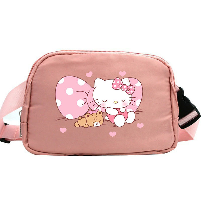 Wholesale Cat Cartoon Waterproof Sports Chest Bag  Versatile Crossbody Bag for Running with Phone Shoulder Bags