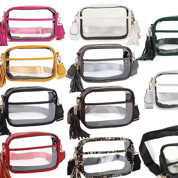 Wholesale TPU Leather Transparent Crossbody Bag Silver Urban Simple Shoulder Bag MOQ≥2