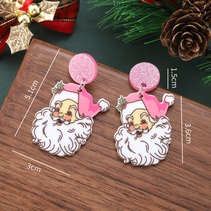 Wholesale Cute pink pendant earrings for Christmas