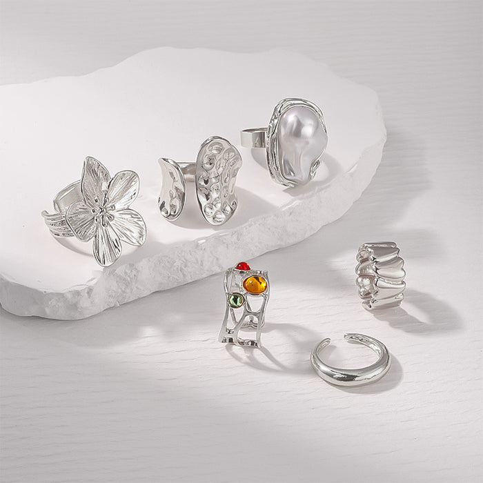 Wholesale Small niche design versatile ring, circular ring, geometrically irregular opening ring