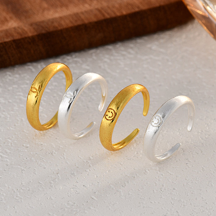 Wholesale Matte ring, simple and fashionable, versatile and open ring