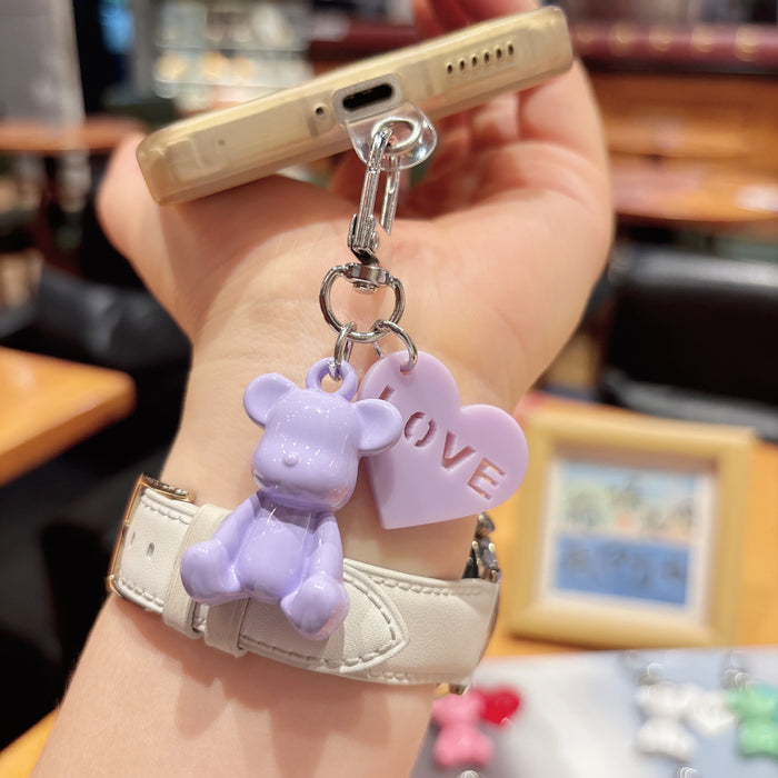 Wholesale Cartoon plated keychain DIY mobile pendant versatile hanging accessory small gift