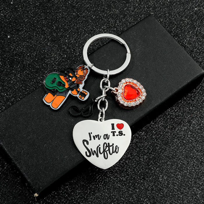 Wholesale Love Pendant Zinc Alloy Keychains JDC-KC-BS001