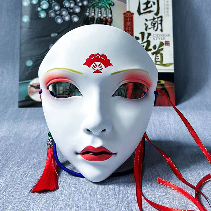 Wholesale Animistic Internet Celebrity Adult Party Mask Full Face Chinese Style Hand-painted Decoration Hanfu Accessories Members Exclusive