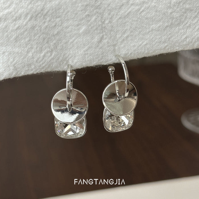 Wholesale silver Sugar Crystal Earrings New Arrival High-End Sense
