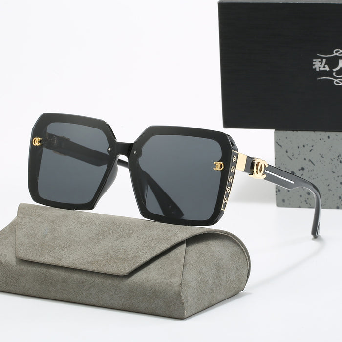 Wholesale UV resistant square frame round face sunglasses with a high-end feel