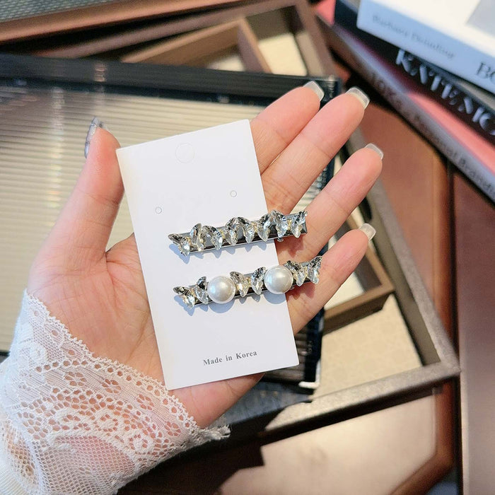 Wholesale Flash Diamond Pearl Butterfly Duckbill Clip