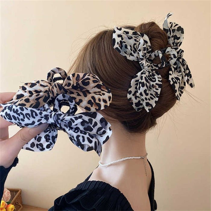 Wholesale Double sided cashew flower grab clip bow shark clip hair accessory