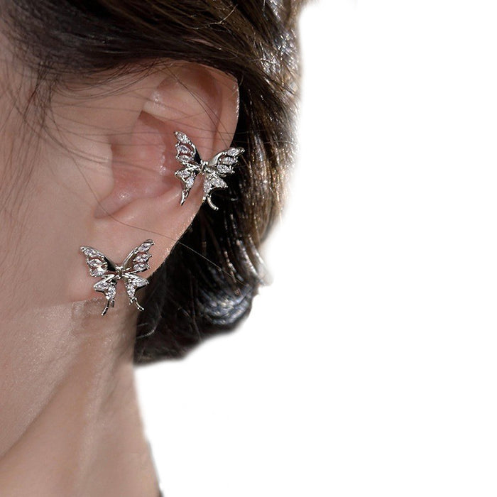 Wholesale Rhinestone Butterfly Earrings Women's Earrings