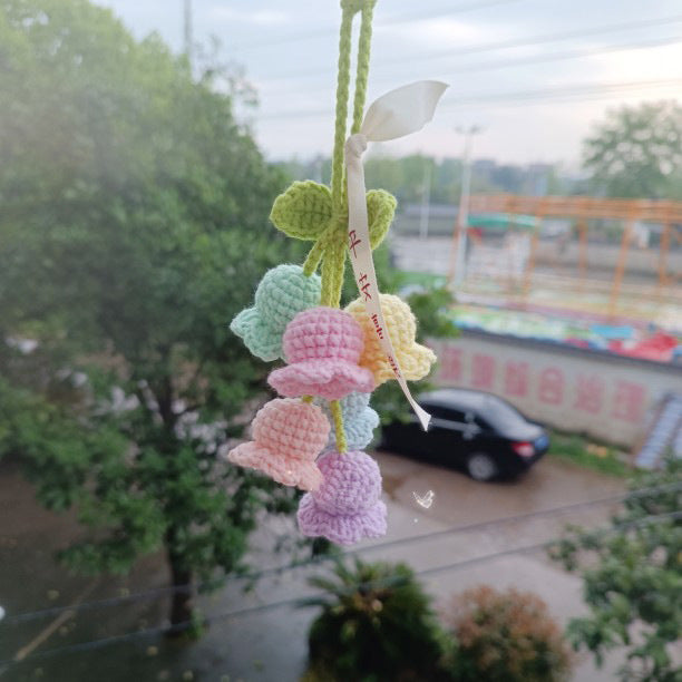 Wholesale lily pendant cute Mori finished handmade bag key gradient pendant