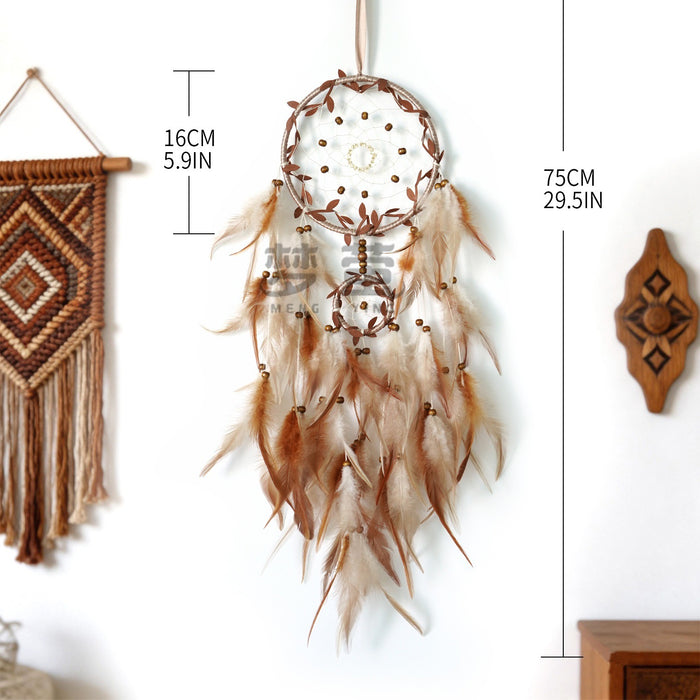 Wholesale Handmade Feather Dreamcatcher Wall Decor Bohemian MOQ≥2