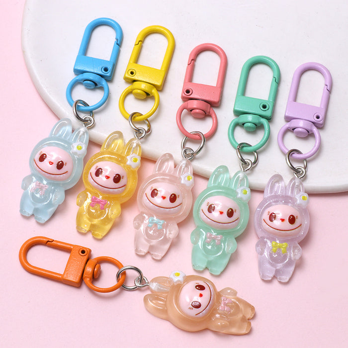Wholesale Luminous cartoon cloth key chain cute doll pendant key chain