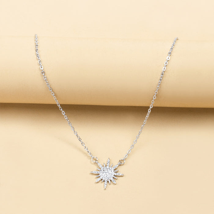 Wholesale Necklace Glow Pendant Sun Short Necklace Collar Sweater Chain