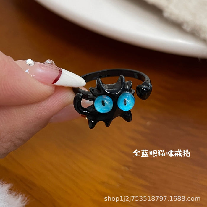 Wholesale Cartoon Drip Oil Opening Ring Personalized Ring