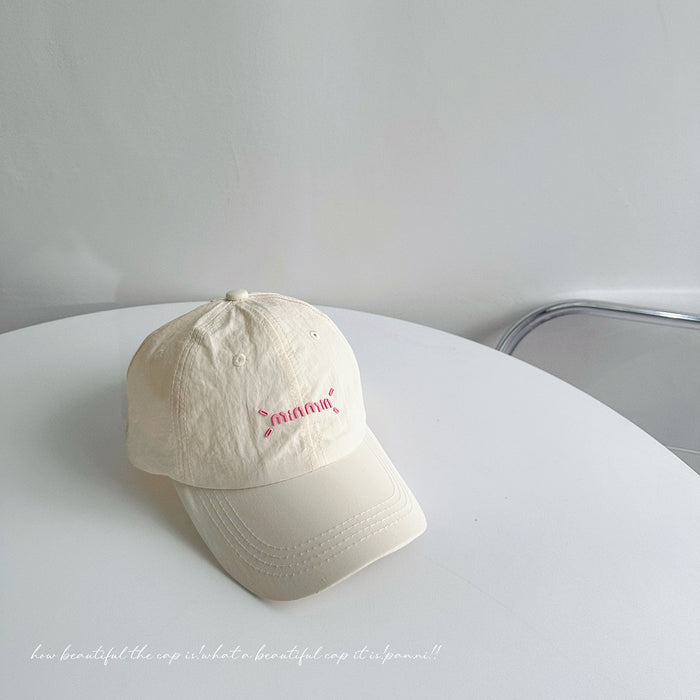 Wholesale Lightweight and breathable letter children's baseball cap, quick drying waterproof duckbill cap, girls' sun protection hat