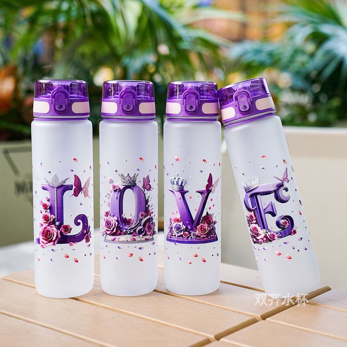 Wholesale Simple letter water bottle