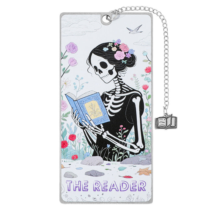 Wholesale Skull Design Cultural and Creative Stainless Steel Reading Bookmark