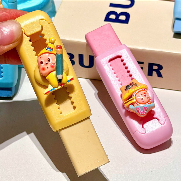 Wholesale Star Man Push-Pull Eraser Replaceable Core Correction Eraser