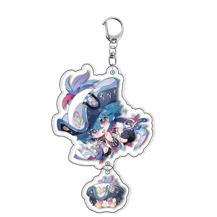 Wholesale Layered Acrylic Keychain Anime Merchandise Backpack Charm
