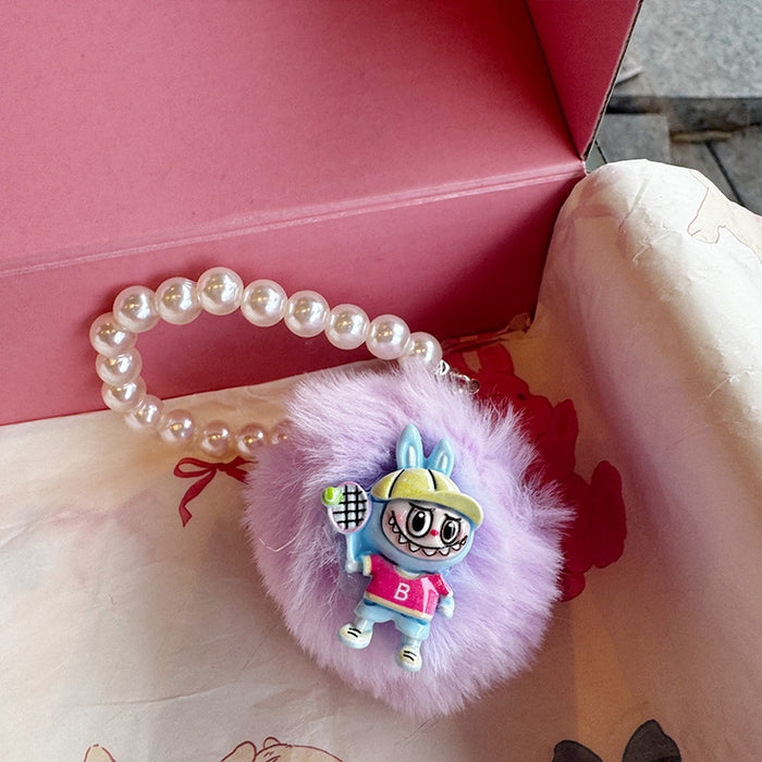 Wholesale Soft cute Pom Pom cartoon Keychains