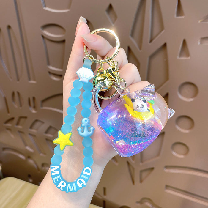 Wholesale Oil in keychain, drift bottle, cute pendant bag