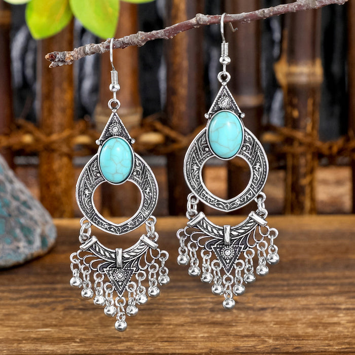 Wholesale Bohemian Vintage Drop Alloy Earrings Women' s Fashion Jewelry Accessory MOQ≥2