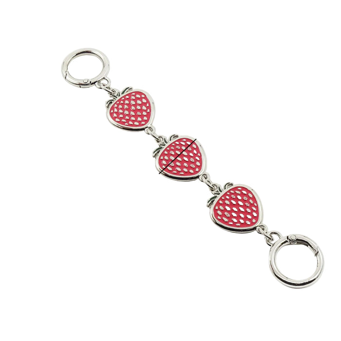 Wholesale Heart-shaped bag strap with extension chain Keychains