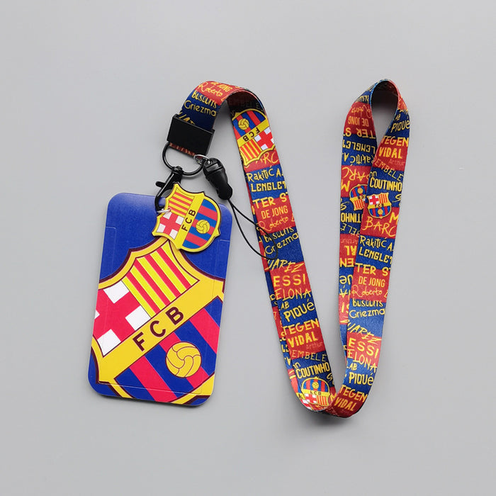 Wholesale football team Lanyard Keychain Cartoon animation hard