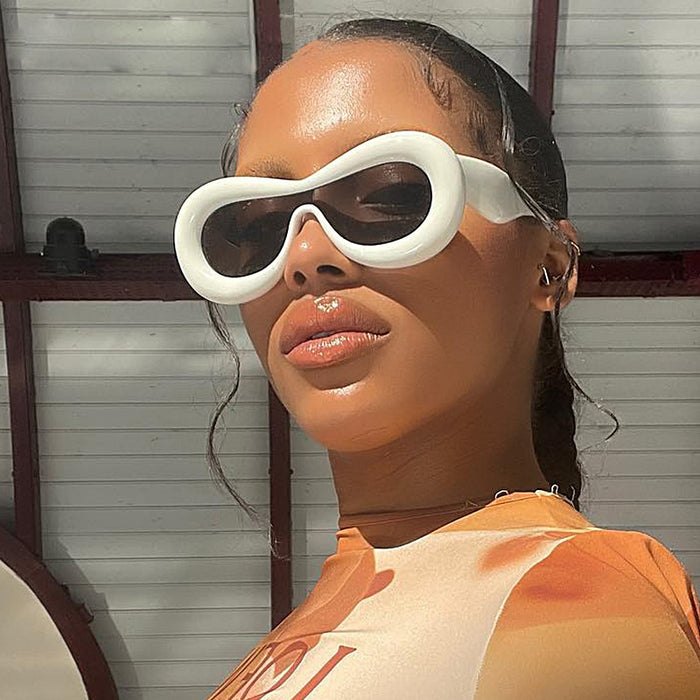 Wholesale Cute and funny one-piece sunglasses, fashionable sunglasses, sunglasses