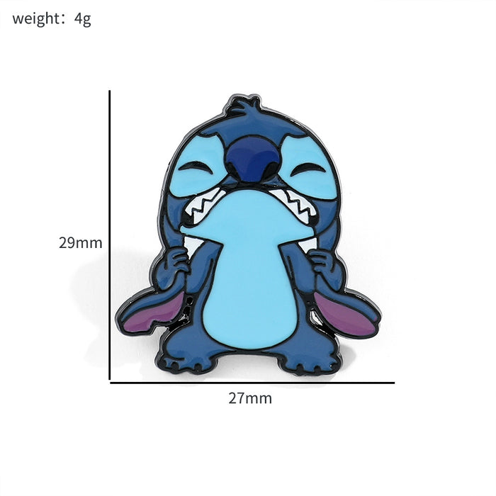 Wholesale Cute cartoon brooch funny  metal badge alloy drop oil bag accessories