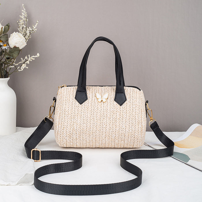 Wholesale New bag for women, fashionable woven hand-held shell bag, simple and casual single shoulder crossbody