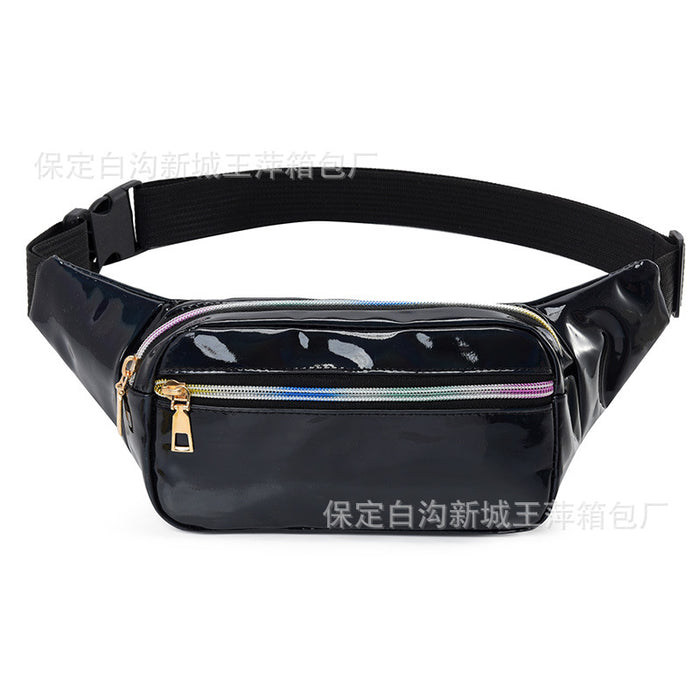Wholesale Laser Bright Face Waist Bag Mobile Phone Storage Fashion Crossbody Chest Bag Running Casual Outdoor Sports Bag