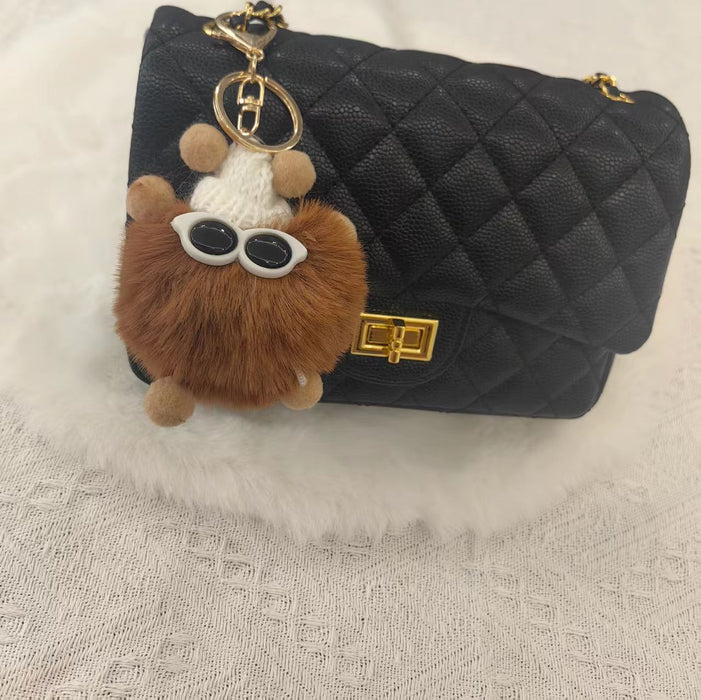 Wholesale Plush plush toy bag pendant keychain Plush plush niche doll pendant glasses key pendant accessory