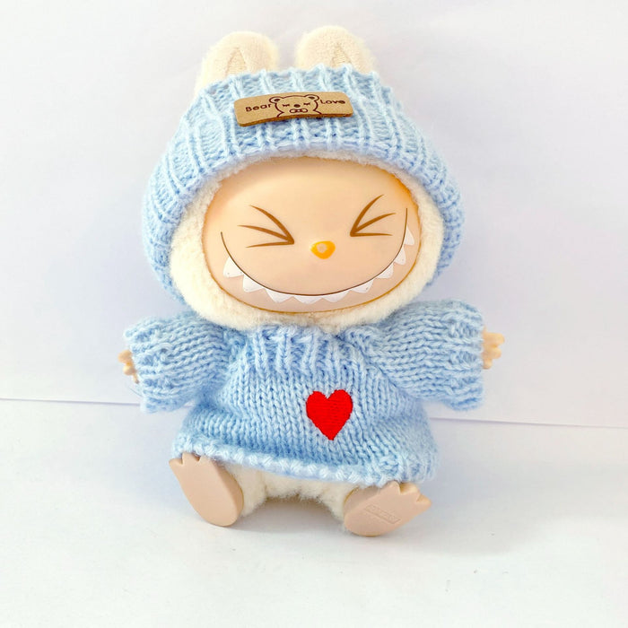 Wholesale Wear red heart sweater with letters and a hat,  a little bear knitted hat,  and a baby clothes