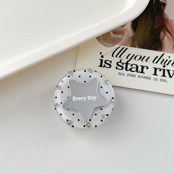 Wholesale Acrylic Rhinestone Star Mirror Phone Grip Stand